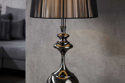 Edle Design Stehlampe LUCIE 160cm schwarz Barock Stil Stehleuchte