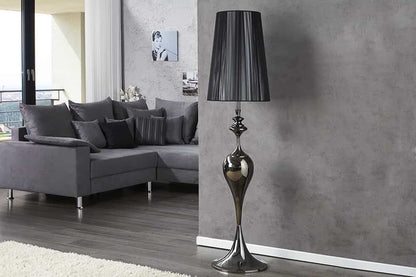 Edle Design Stehlampe LUCIE 160cm schwarz Barock Stil Stehleuchte