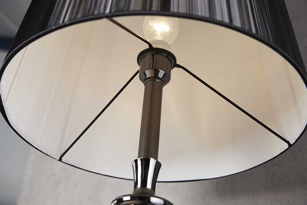 Edle Design Stehlampe LUCIE 160cm schwarz Barock Stil Stehleuchte